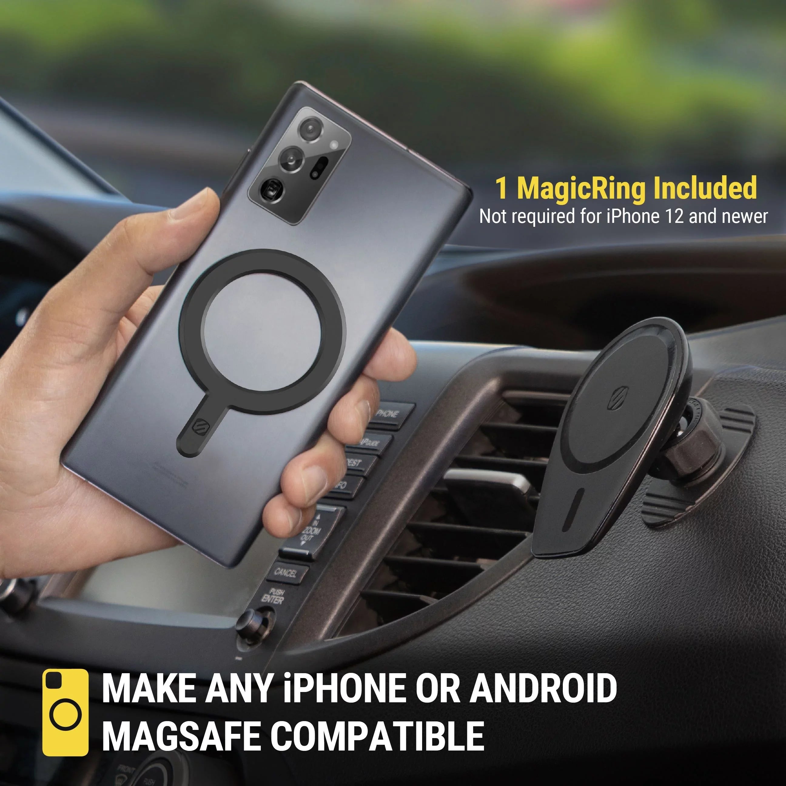 15/14/13 iPhone Magnetic 4in1 w/ Pro MPMSODVM Comp Scosche Dash/Windshield/Vent Mount MagicMount MS
