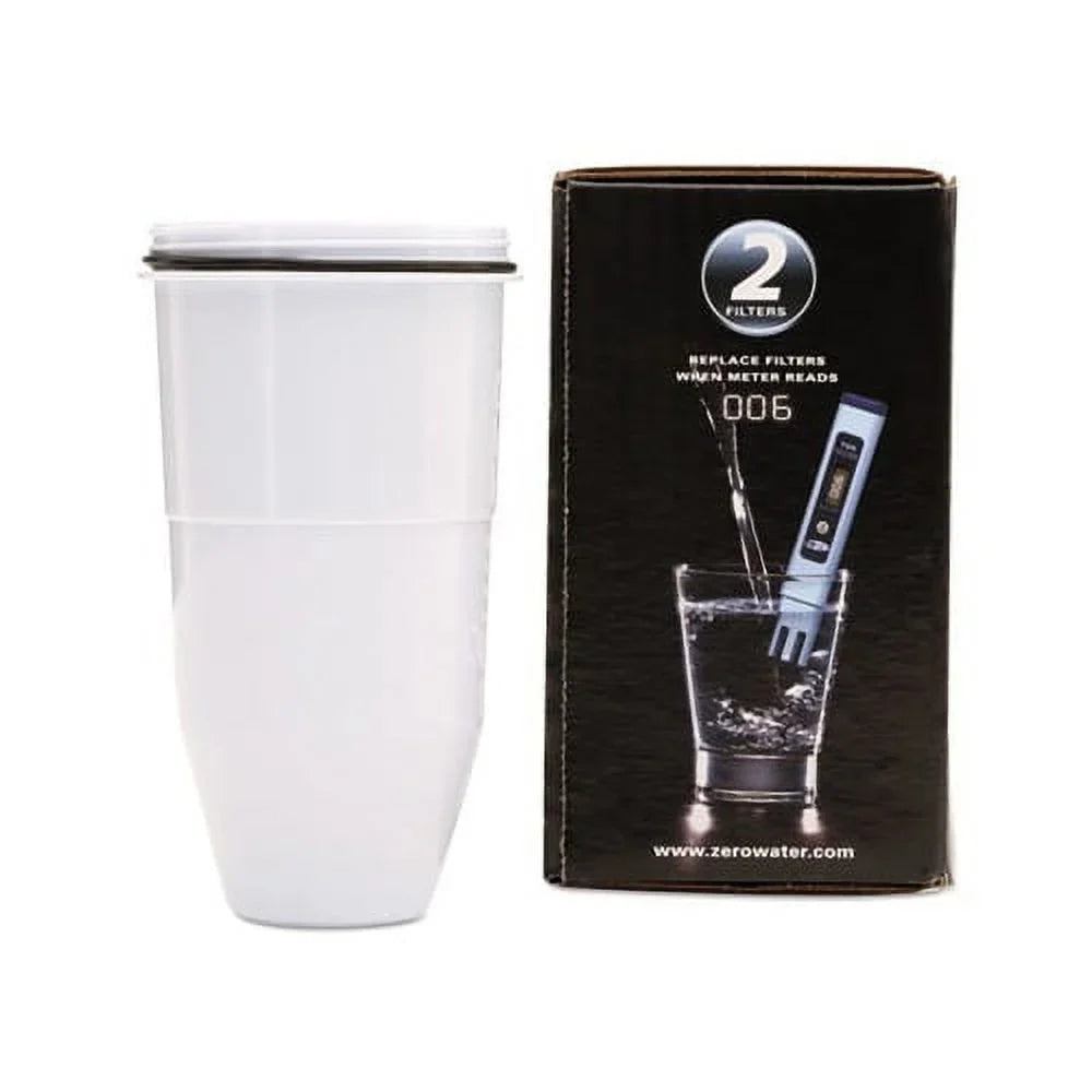 4 Filter 7 ZeroWater Replacement dia Bottle x 2/Pack h, Filtering