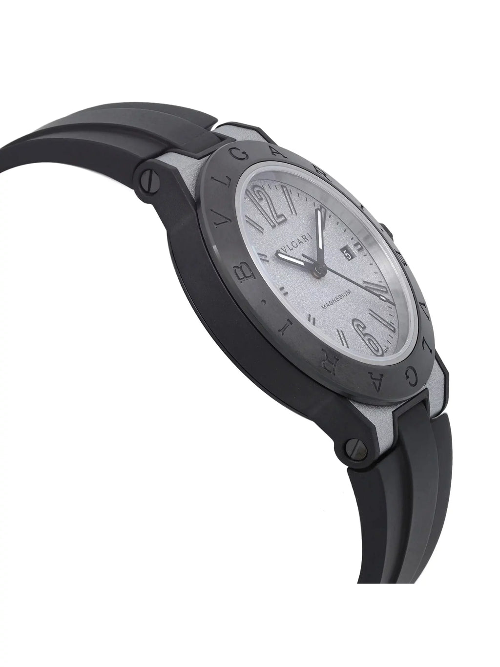 Bvlgari Dial Magnesium Diagono Silver 41mm 102427 Ceramic Automatic Mens Watch