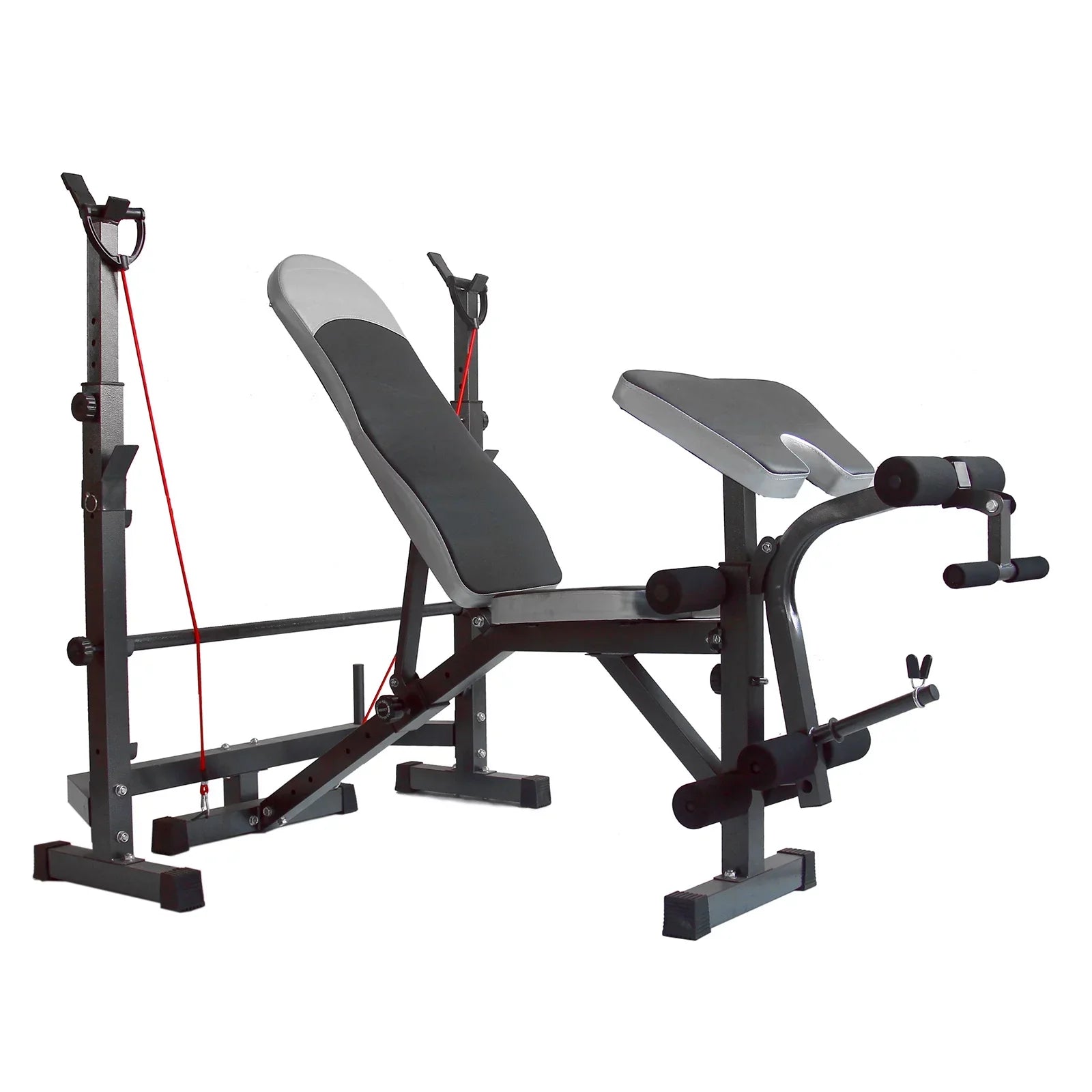 Developer Stock and Press Crunch Workout Leg Olympic Bench, Body Equipment Handle Workouts, Preacher US Home Weight Home for Workouts Bench with At Curl, Champ for