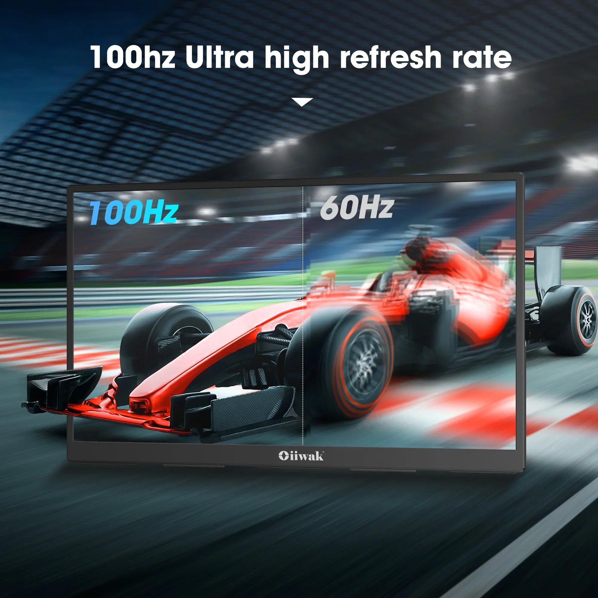 1080P Monitor,100HZ VESA Foldable 100% sRGB FHD Speakers, Stand Extender Laptop, 180° for inch Large Gaming Screen & Frameless Dual Second Monitor, 18.5 Portable IPS Travel Oiiwak