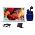 128GB Core MacBook Bluetooth/Wireless Certified Case, 4GB Mouse, i5 Day Bundle: (Refurbished) RAM Black Mac 2 By SSD Airbuds Air Express Wireless OS 13.3-inch Restored