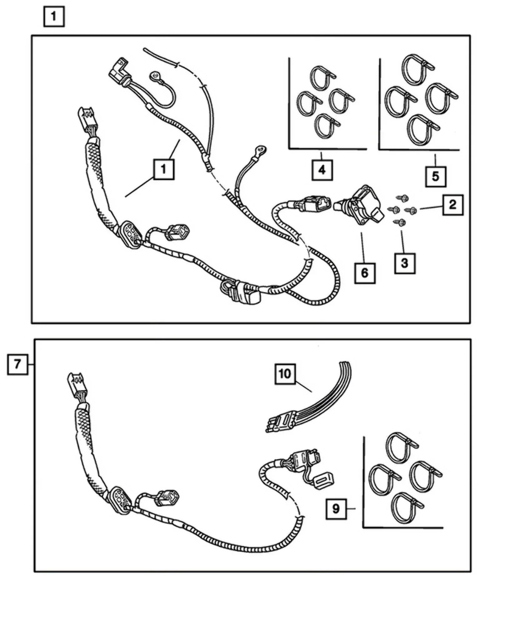 56038366AB New OE Trailer (1998-2017) Genuine Mopar Way 7 Connector