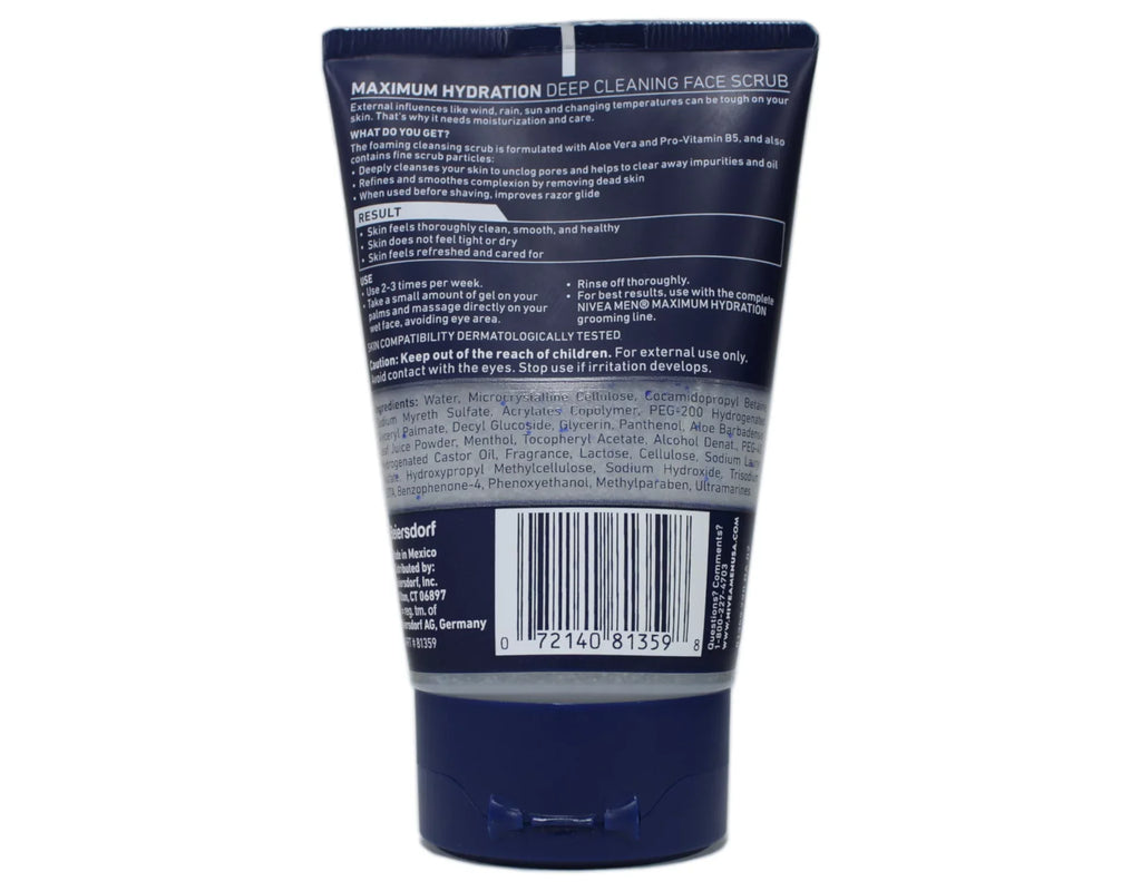 3 oz Face - Scrub Each for (125 Men Pack Nivea Energizing G) 4.4
