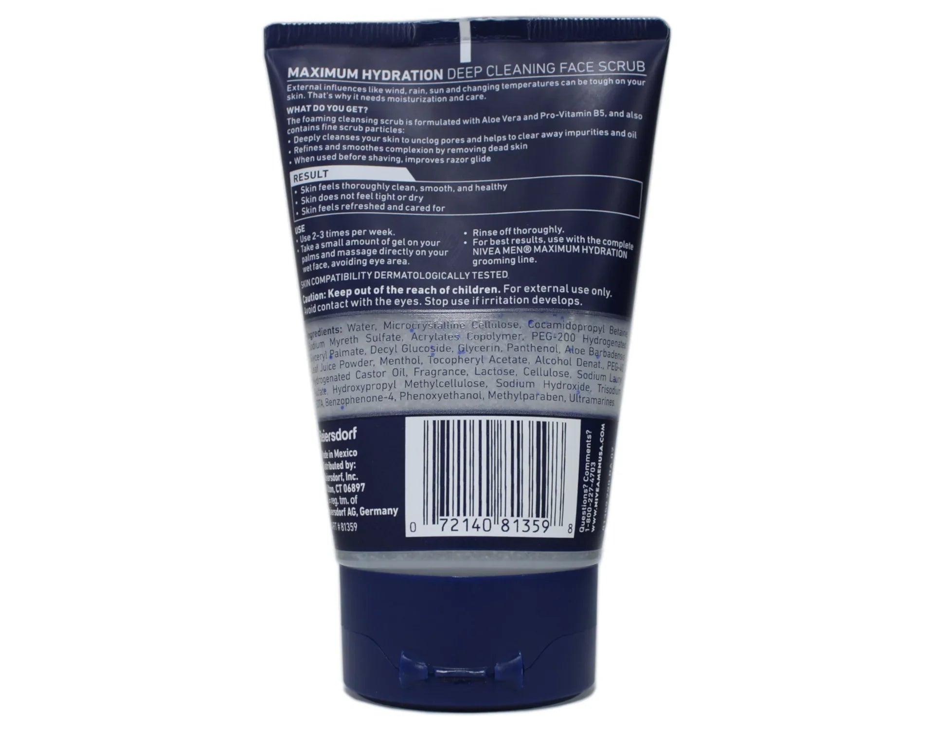 3 oz Face - Scrub Each for (125 Men Pack Nivea Energizing G) 4.4