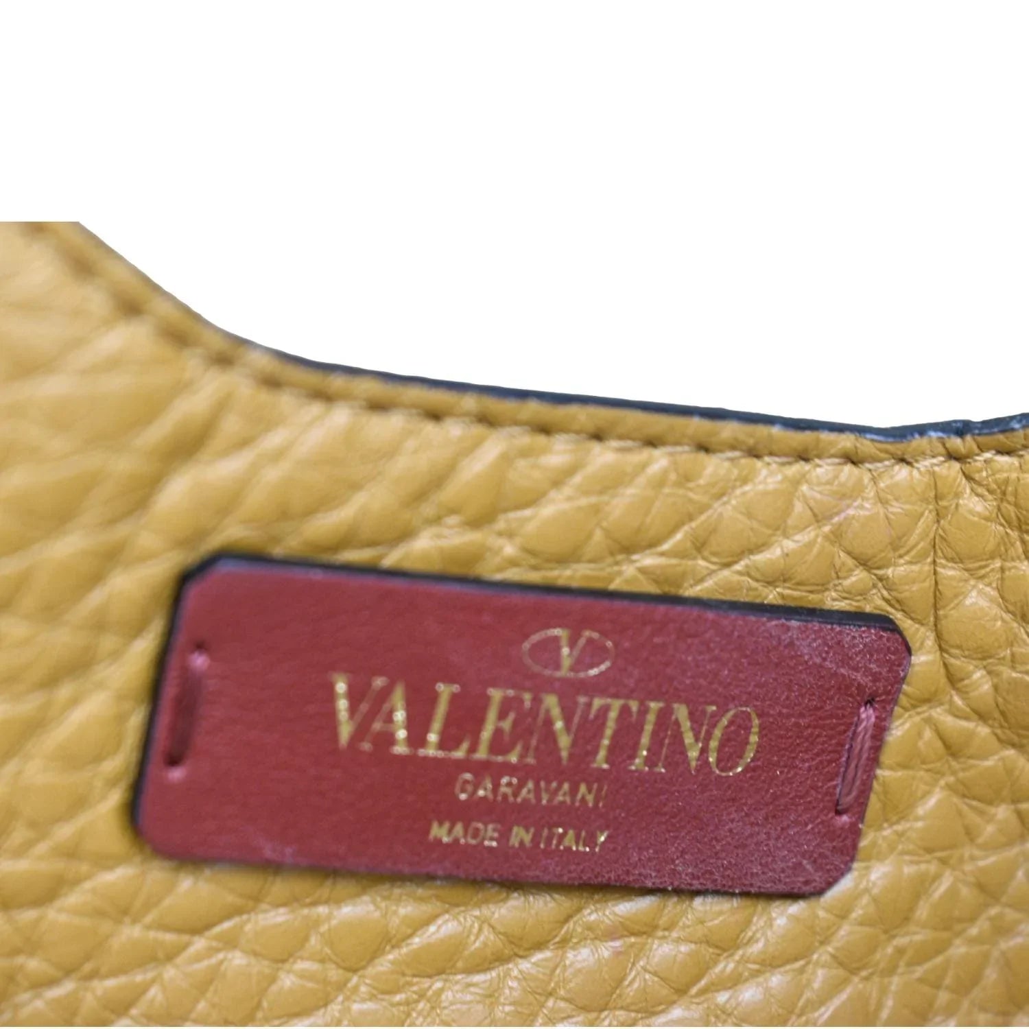 Camel Pre-Loved Spike Belt Bag Leather VALENTINO