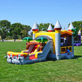 and House Slide for Kids Commercial and JumpOrange Grade Pool Adults Blower), (with Bounce liquid T-Rex