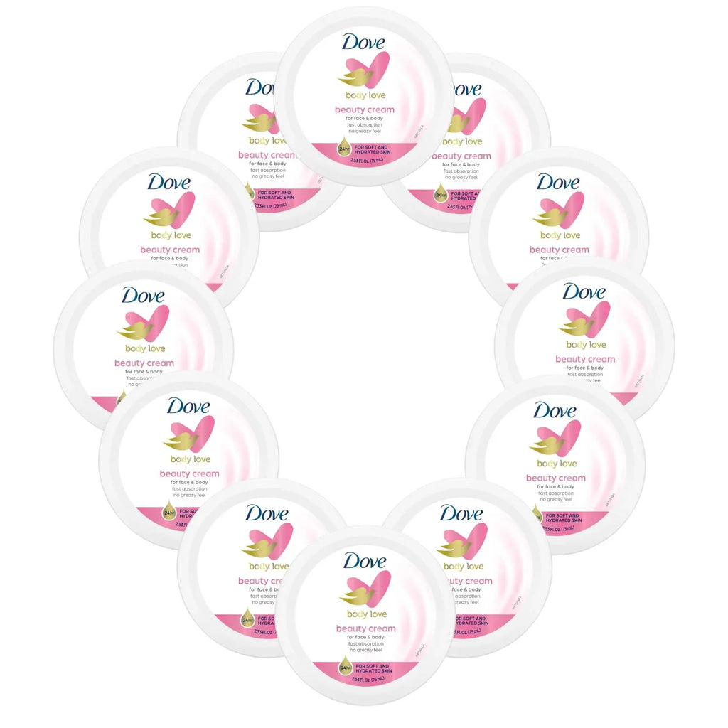 Beauty Moisturization, 24-Hour Oz Lotion Nourishing And Jar With Body Body 2.53 12-Pack, For To Hand, For Dry Face, Normal Each Cream Women Skin Dove Care,