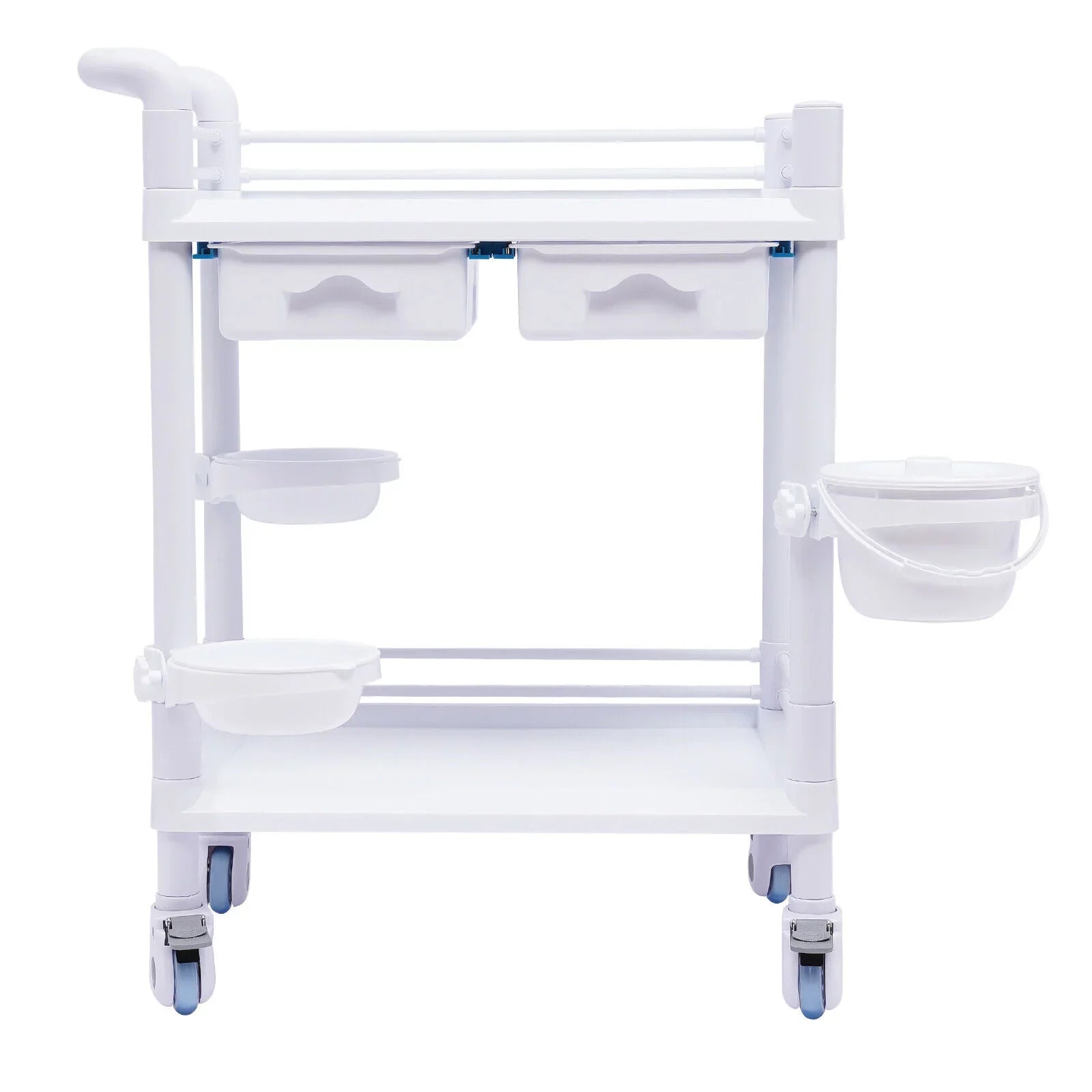 Hospital Spa Mobile Utility Clinic Rolling Salon 360°Rotate Beauty Spacious Salon Tier Cart Rolling Dental Trolley Trolley Beauty Cart, with Beauty Wheels for Trolley Spa 2