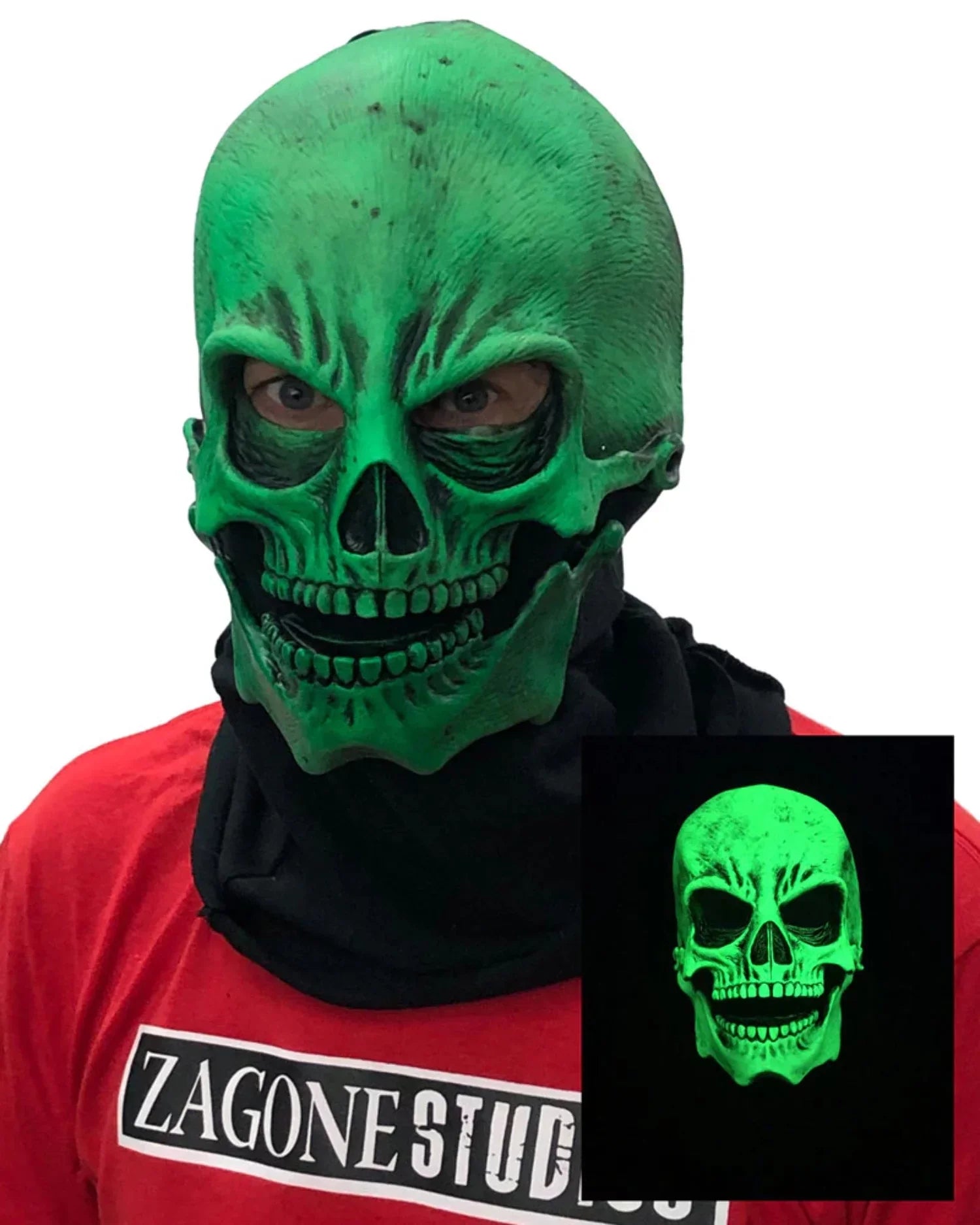 Uv Sock Skull Green Mask