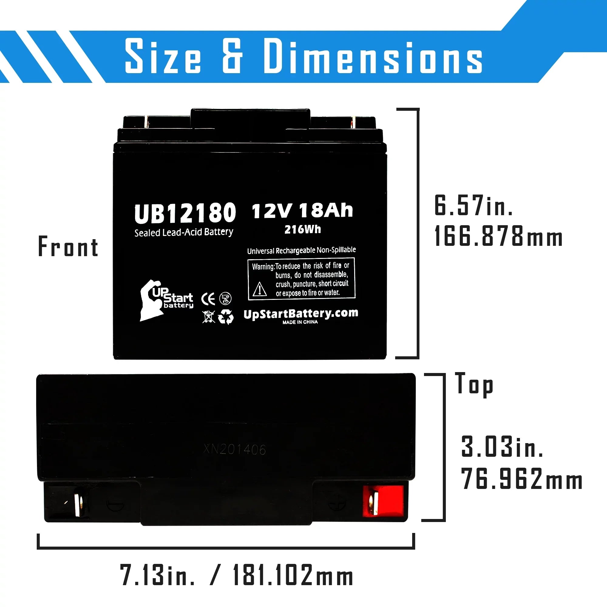 Acid SLA) (12V, Terminal, Sealed UB12180 18Ah, Lead AGM, Compatible 5x Pack CF12V18 T4 PICHER EAGLE - Battery BATTERIES 18000mAh, Battery - Replacement Universal