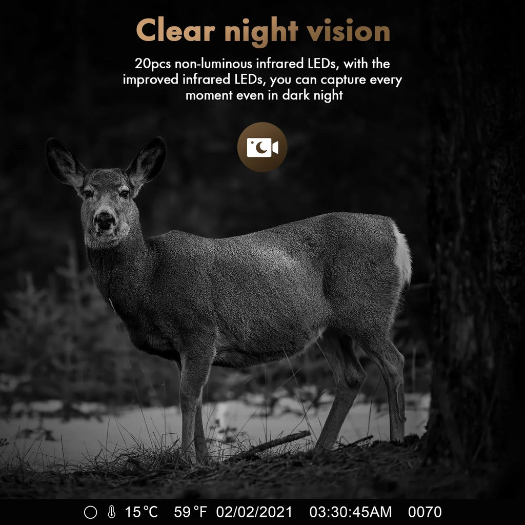 Rechargeable Battery Trail Waterproof Built-in Trigger CAMPARK Activated 120°Wide Camera Angle 0.1s 24MP Camera IP66 Motion Speed Vision with Cam Night 2500mAh Lithium Game 1080P Hunting Solar