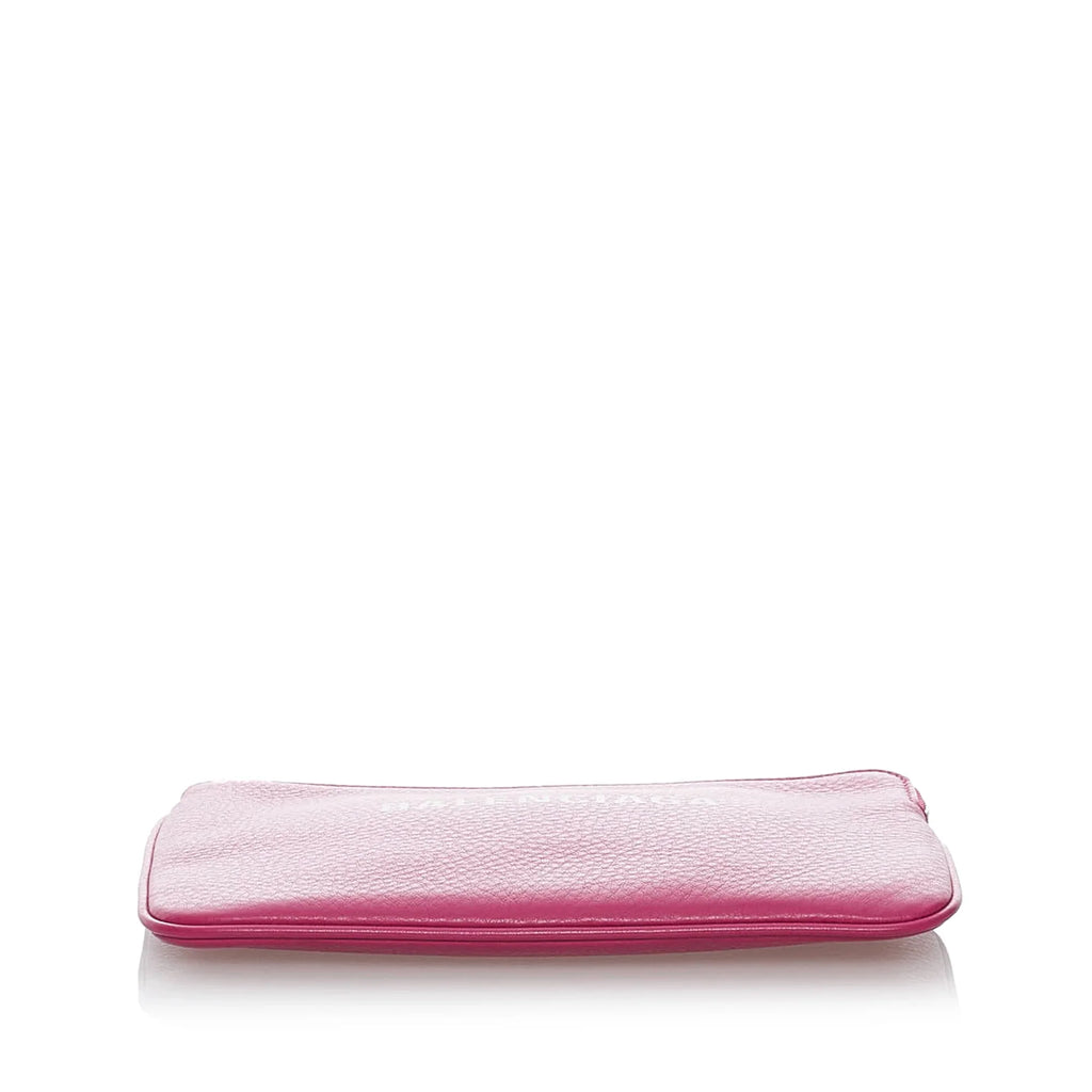 Pink Calf XS (Good) Authenticated Leather Balenciaga Pouch Everyday Women Pre-Owned