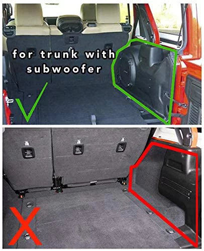 Mat Trunk Liner 3W 2021 climate JL Black for All 2018 4-Door subwoofer Unlimited for 2019 (Not Wrangler JK), Jeep Cargo JL for with 2020