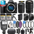 24-70mm Lens with Flash + Mirrorless 24-200mm 64GB Camera VR S + f/4-6.3 Lens + f/4 II Z6 Kit Nikon