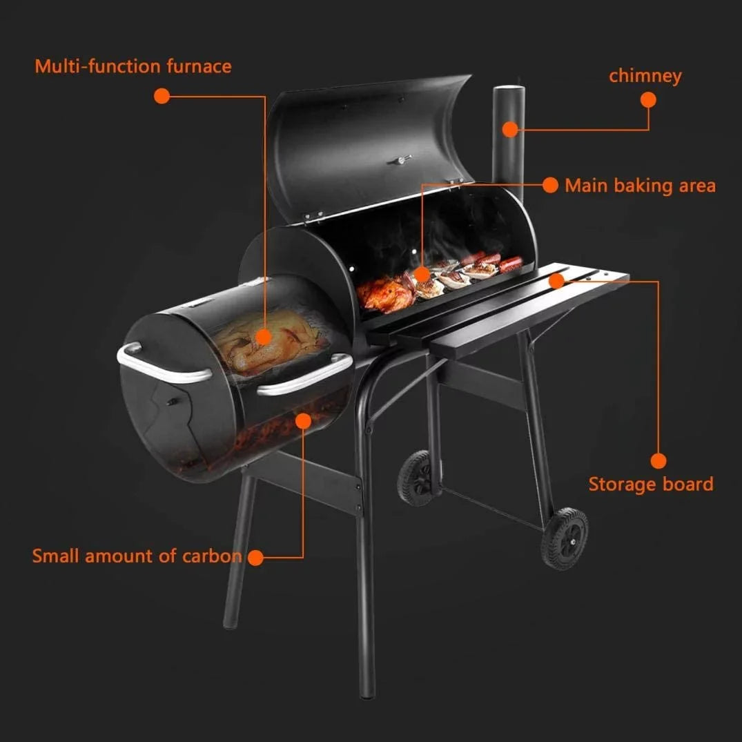 Meat Vebreda BBQ Barbecue Pit exterior Charcoal Cooker Backyard Smoker Grill