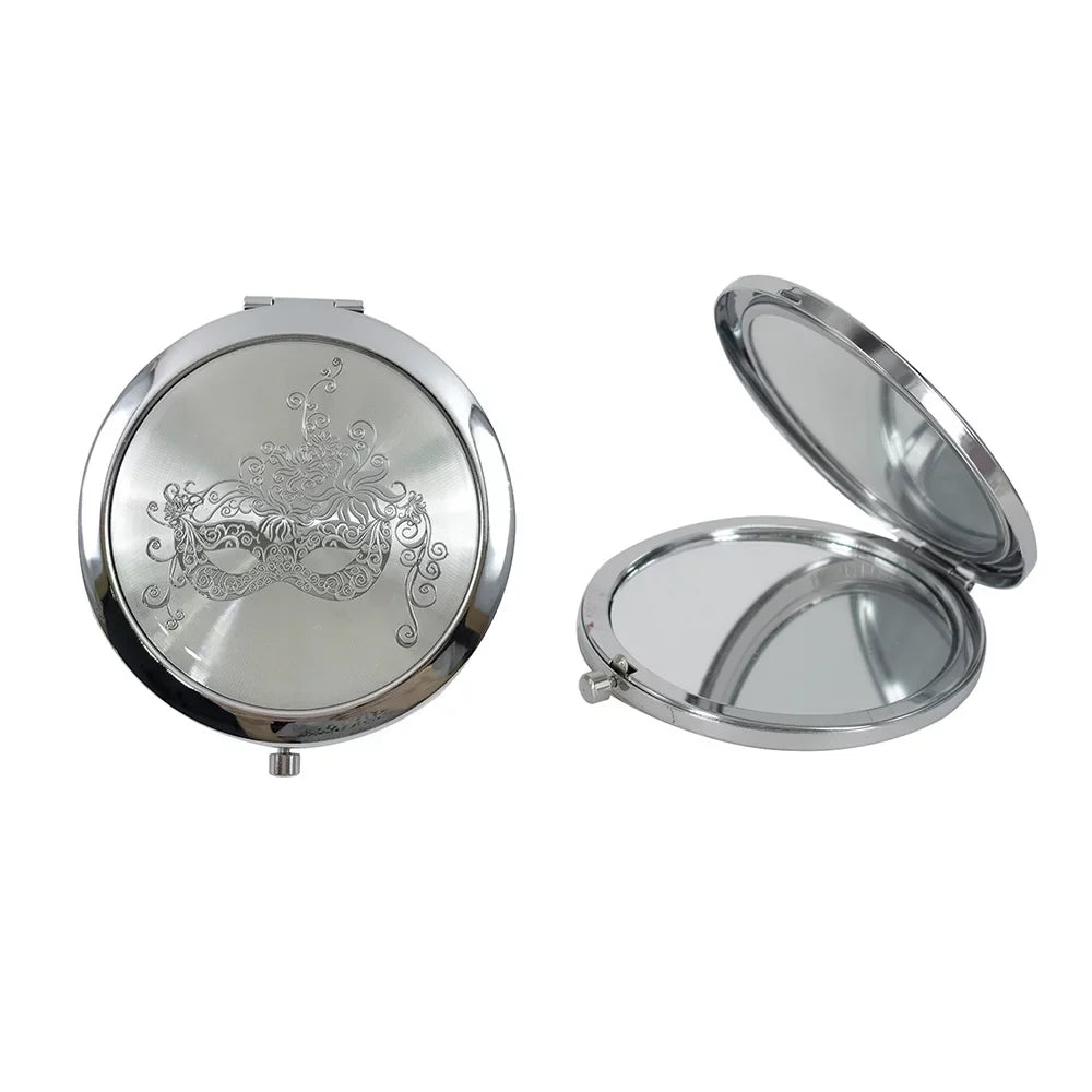 Guests - Mask Mirrors Silver for Compact Birthday Favors GG090S/G Sweet Quinceanera/ 16/ Bridal 12 Pcs Shower/ Masquerade