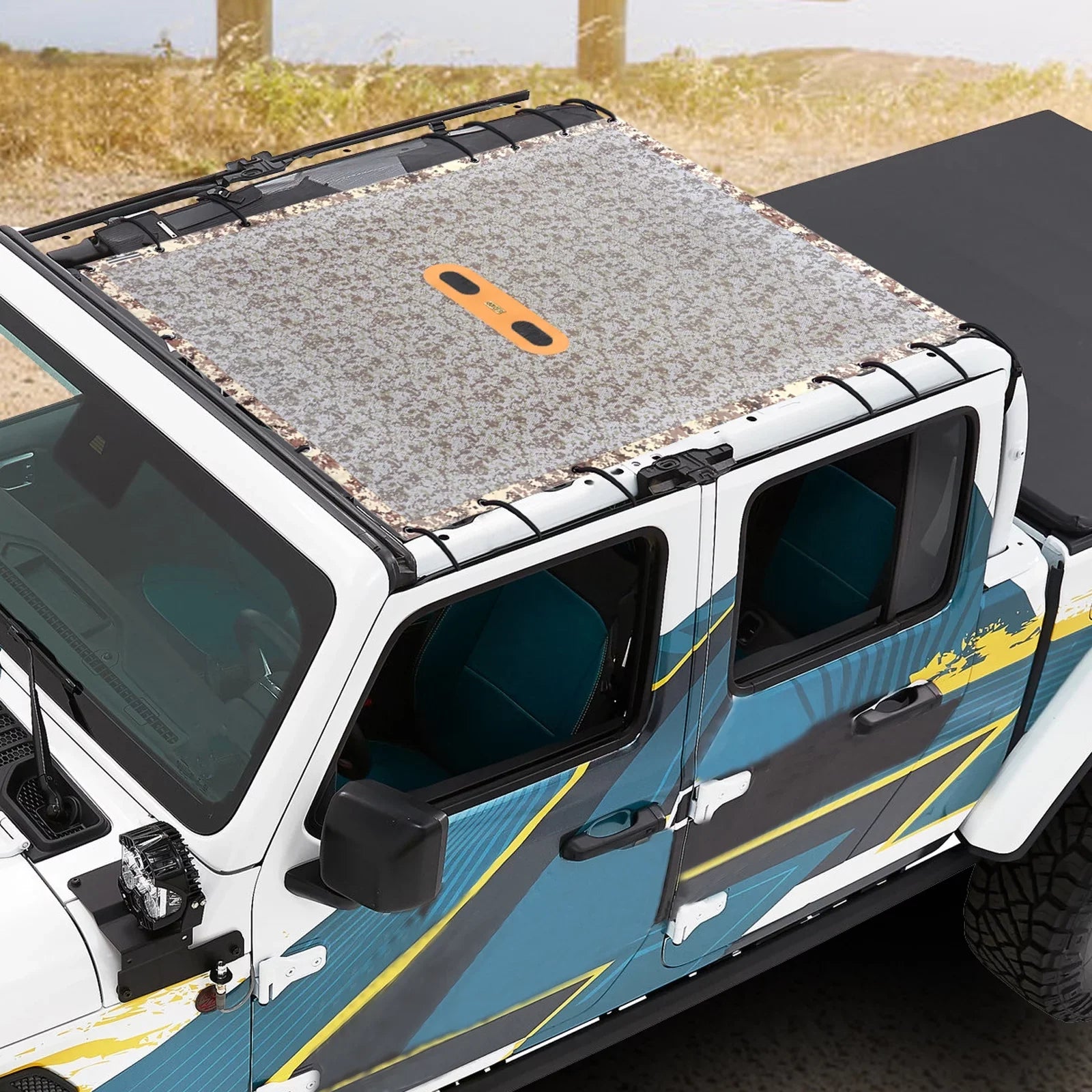 Rear Net Cover Wrangler JK Trunk Bags Storage Pet Barrier Cargo Tool for Seat Backseat Pouch Cargo JL with Soft-Shell Organizers
