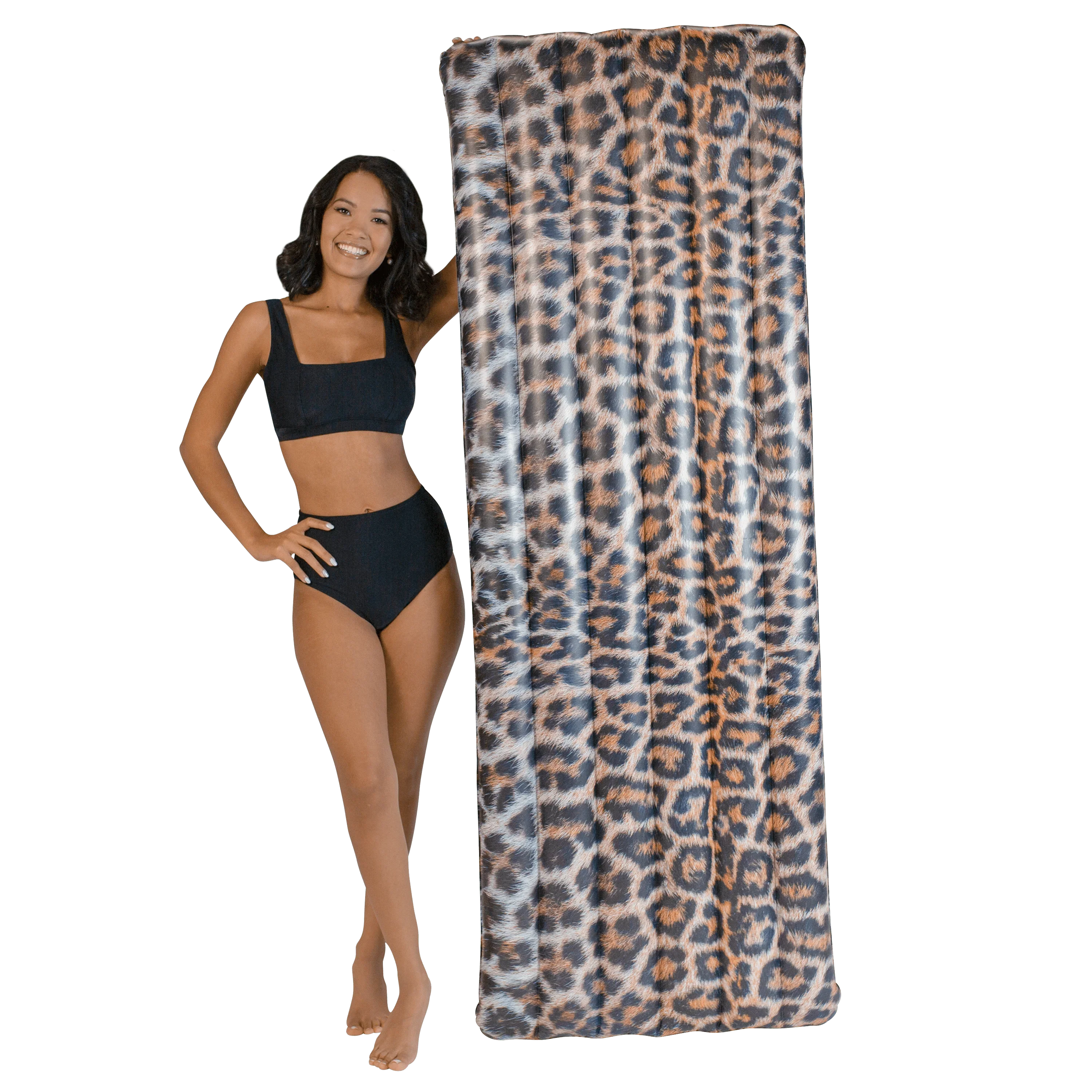 Brown Safari Print Pool 74" Leopard Raft PoolCandy Deluxe Collection