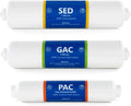 pac system cartridges sediment, reverse quick gac filters filters filter inline countertop set filter month osmosis carbon set and 3 6 1?4” filter connect - replacement