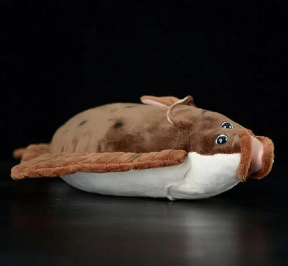 Gift Flounder Doll Kids Sea Animal Toy 40cm Brown Fish Soft Stuffed Ocean Plush