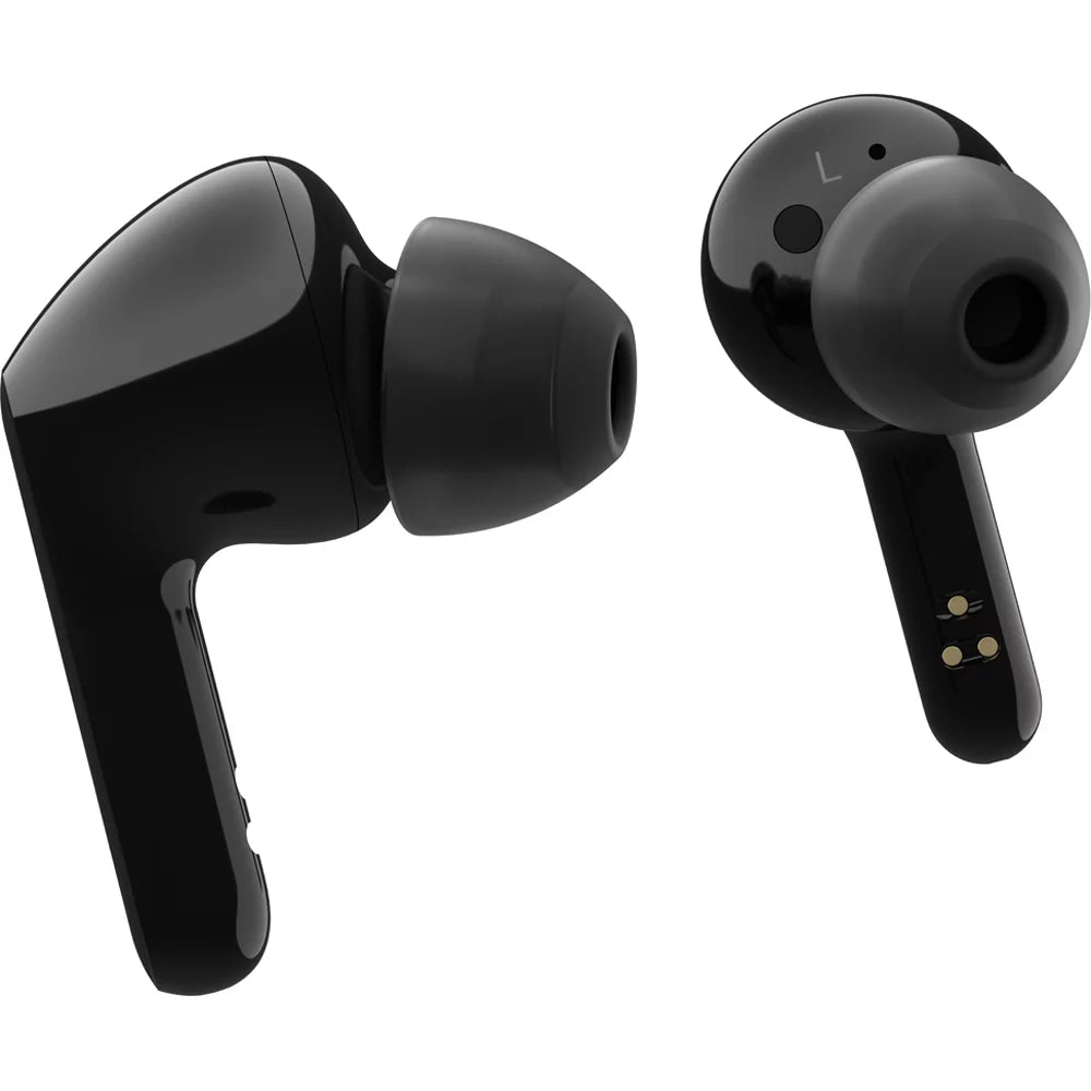 Wireless True for - TONE Noise Close Dual w/ LG FN4 Gels, Work/Home Hypoallergenic Sound, Medical-Grade Office, (Open Fit, Black Box) Bluetooth Microphone Free Reduction with Ear a - Earbuds Meridian