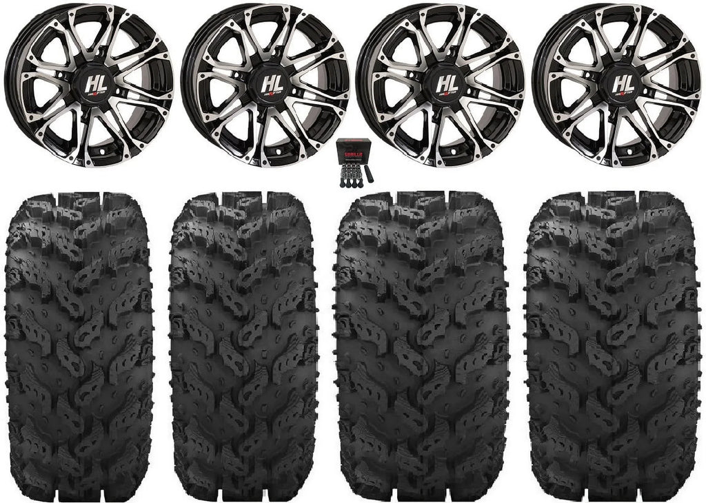 Mule Reptile 26" Teryx HL3 Lifter High 14" Machined Kawasaki Tires Wheels