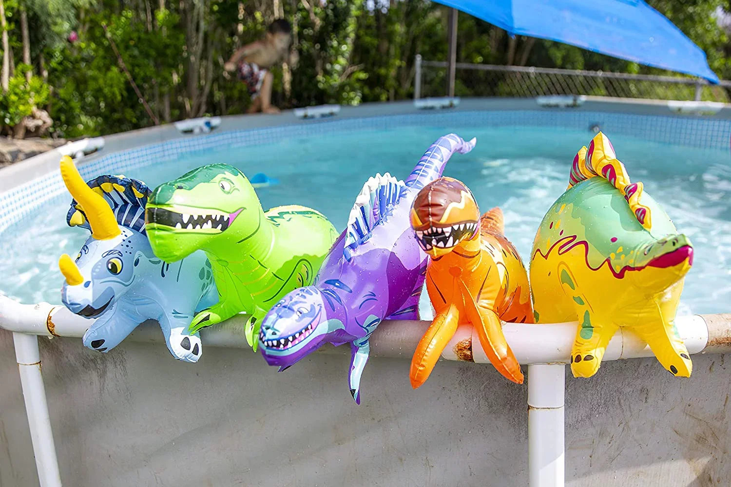 Dinosaur Dazmers With Dinosaur T-Rex Toys | Inflatable Pump Playset Set -