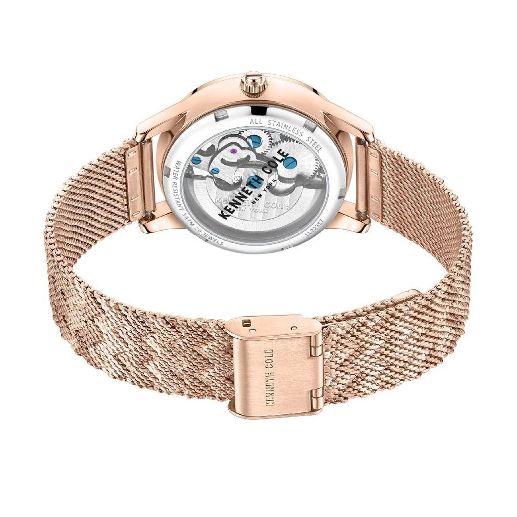 Kenneth KCWLL2235702 Women's Steel Automatic Cole Skeleton Stainless Watch