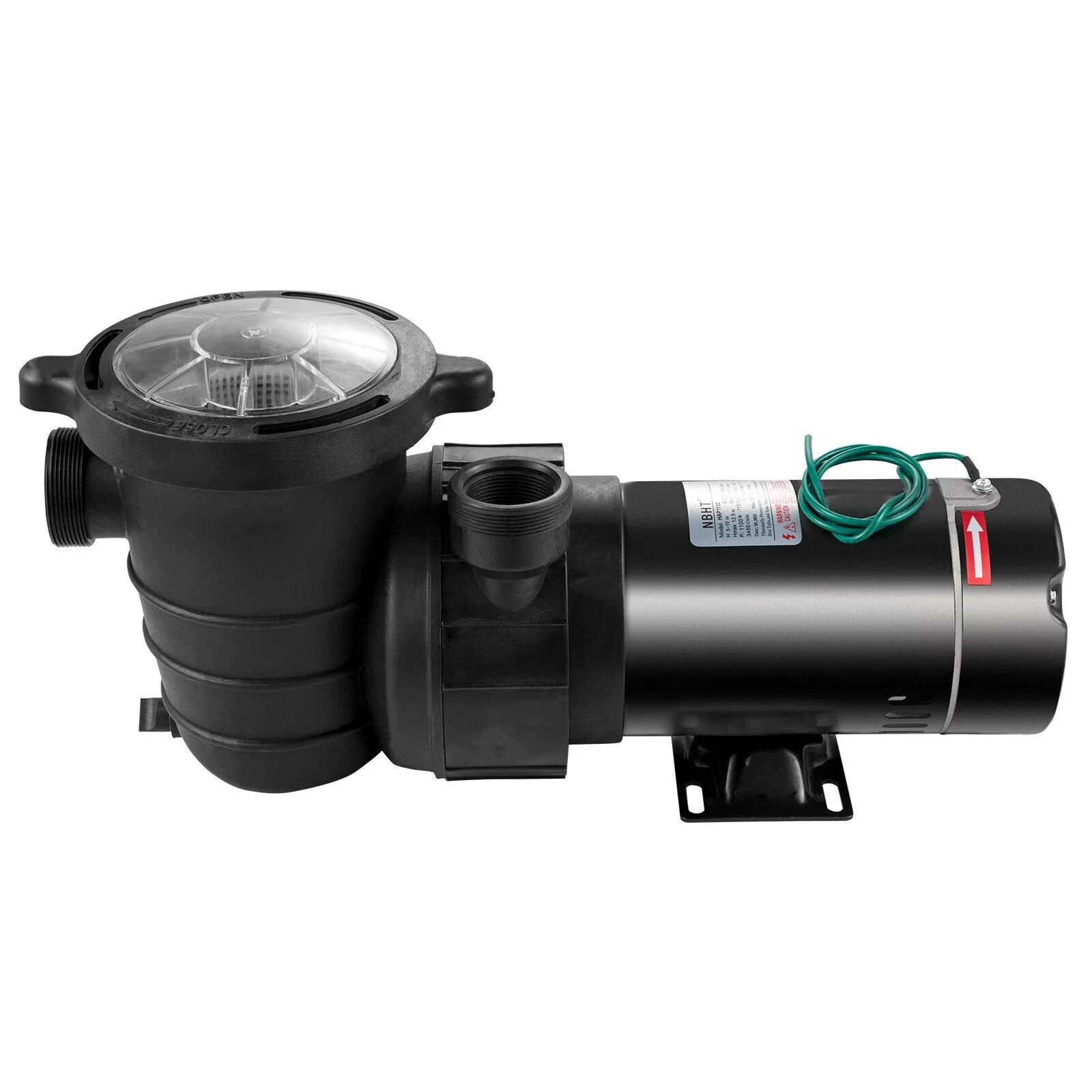 W 1.5HP Pump Ground 1100 92GPM Above Swimming 3450rpm SPA Pool Filter w/Strainer