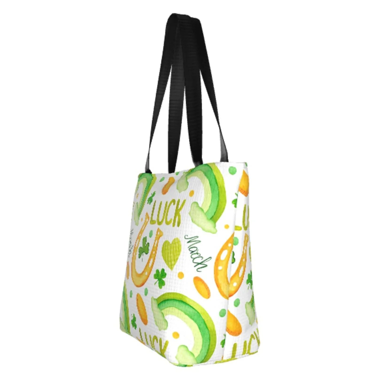 Day1 Canvas Easygdp Suitable St with Bag, Bag Shopping Zip, Shoulder Buying Office, Fitness Tote Groceries, Handbag Stylish for Patrick's