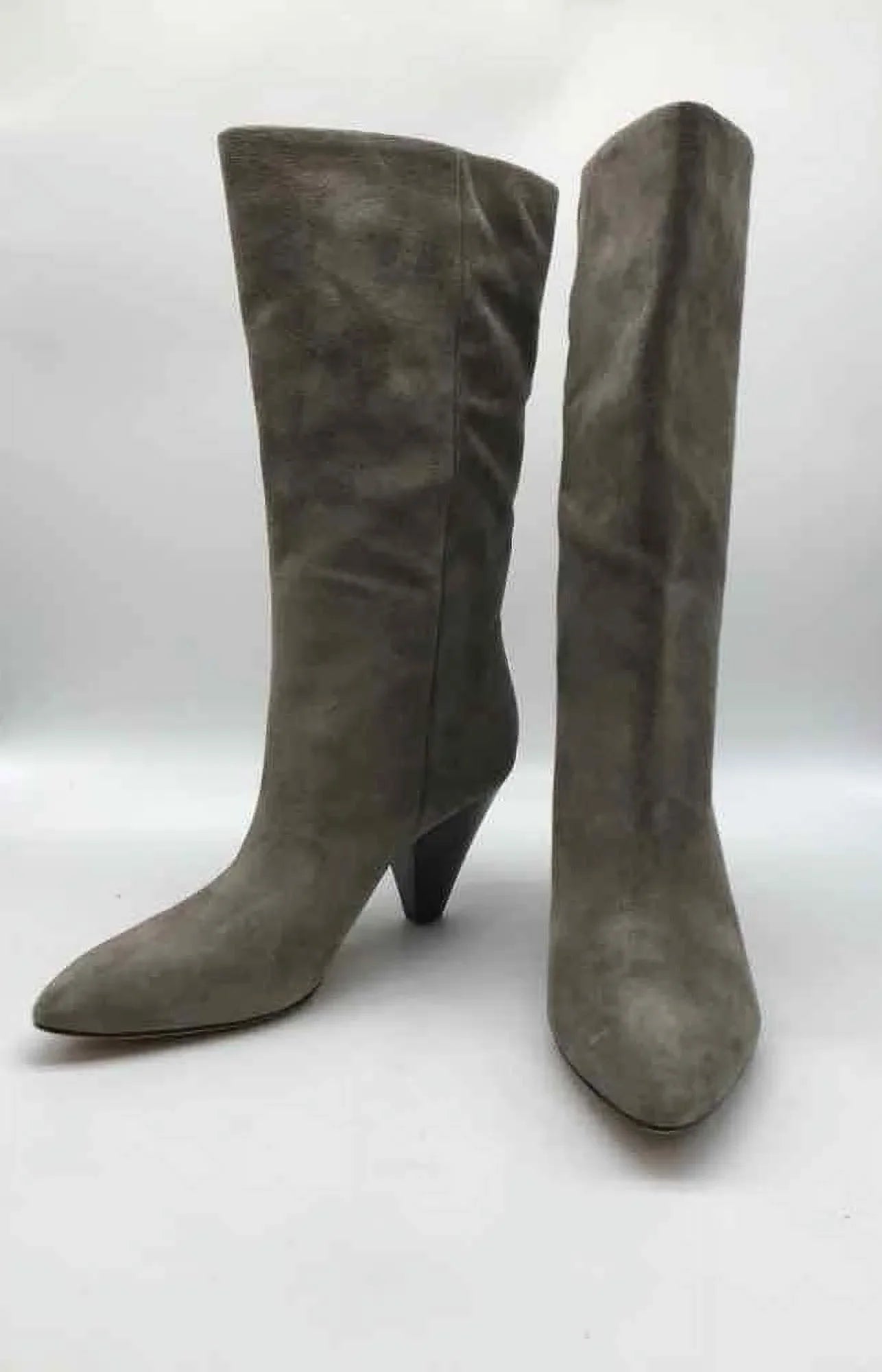 dimension Beard 6 Tall Boots Grey Veronica Pre-Owned