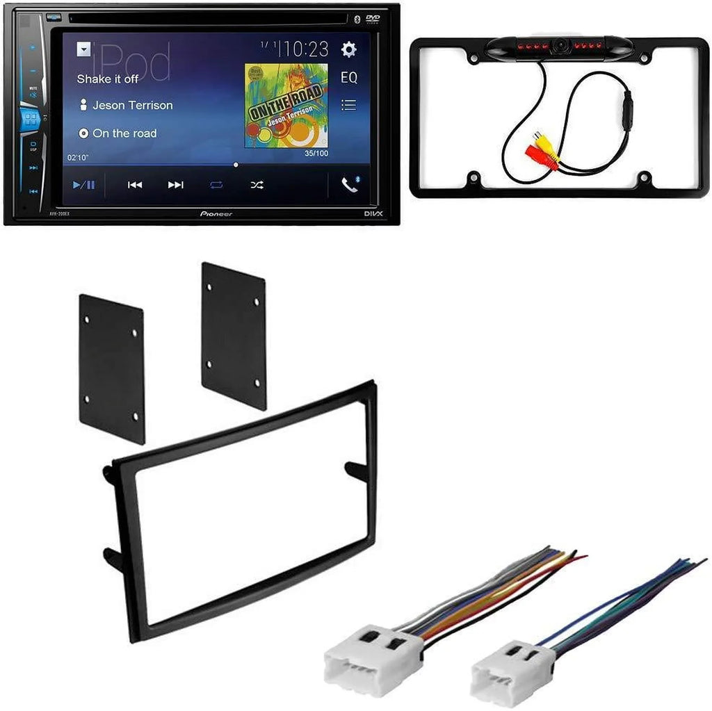 Bundle Kit with Installation KIT470 Din Nissan Pioneer DVD Camera, /Bluetooth Car for Backup Radio Double Kit - Stereo 2003-2005 350Z Mounting Touchscreen and - Multimedia