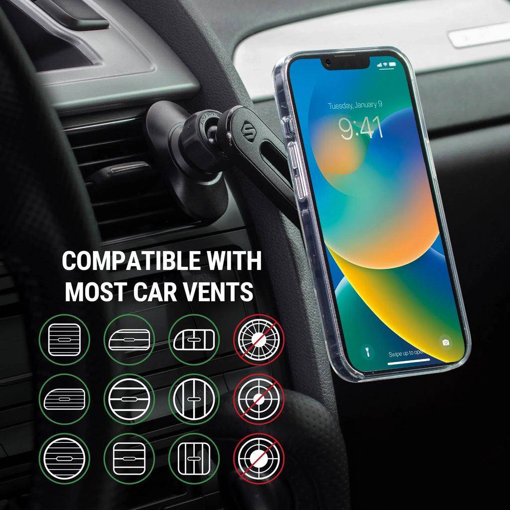 15/14/13 iPhone Magnetic 4in1 w/ Pro MPMSODVM Comp Scosche Dash/Windshield/Vent Mount MagicMount MS