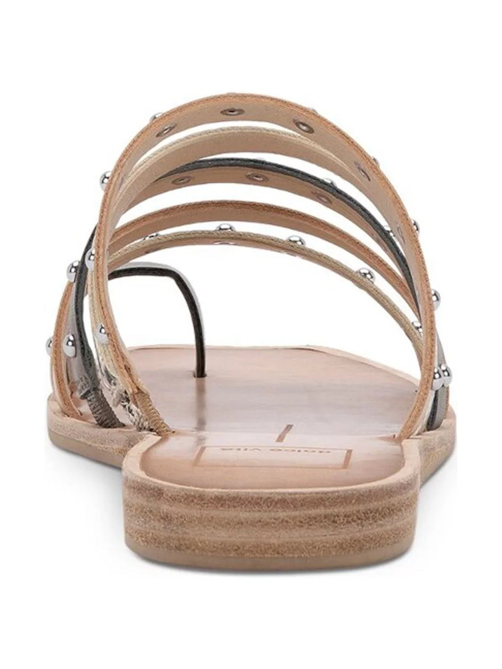 M Beige DOLCE Toe Shoes Snake Slide 6.5 Slip Strappy Kaylee Toe-Loop Square Womens Wedge Studded Sandals On VITA