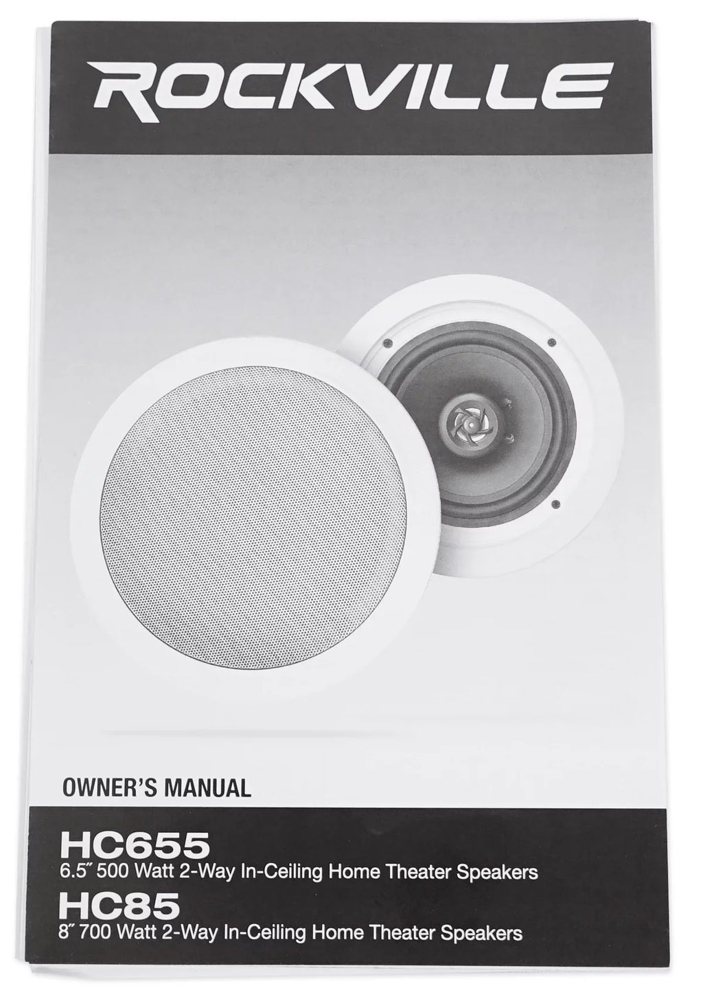 Stereo+8 Audio Rockville Home 4-Room Kit 8" White Controls Ceiling Speakers+Wall