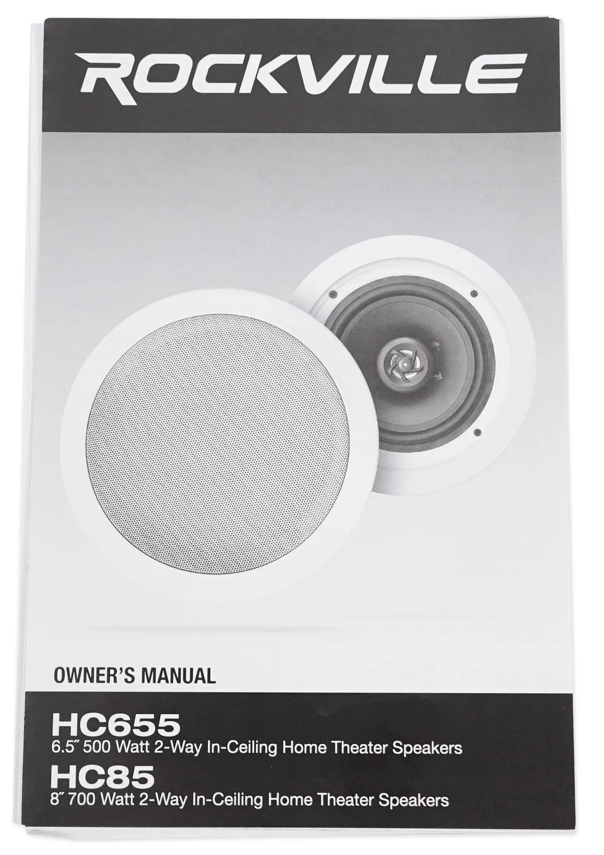 Stereo+8 Audio Rockville Home 4-Room Kit 8" White Controls Ceiling Speakers+Wall