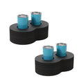 Tray Holders Holders Drink 2 Pool with 6 Party for Wide Resistant Floating Float Cup Whale Durable 13 Foam Inches Compartment Drink Refreshment Lounge Polar or Tumbler Float UV Beach Holder Black