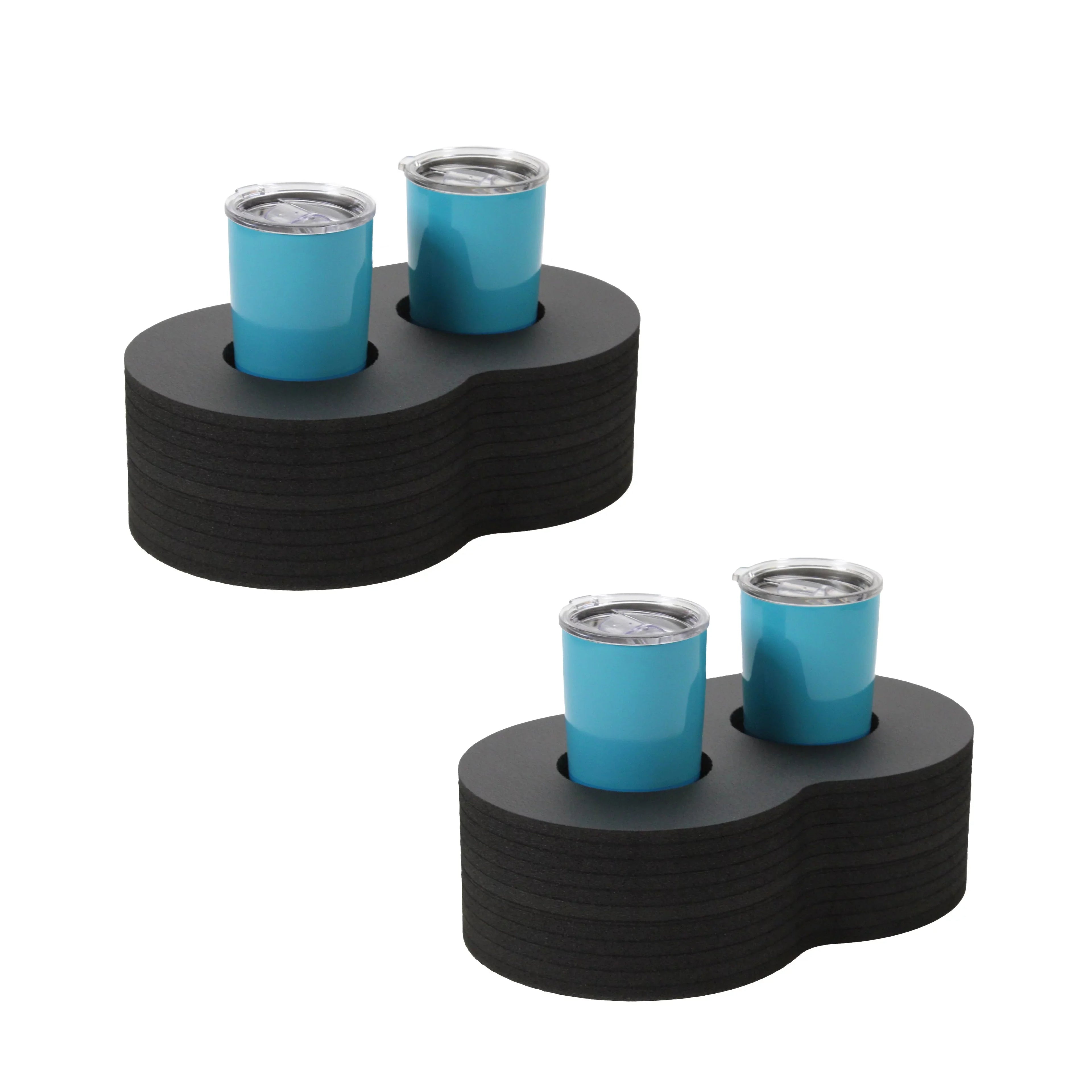 Tray Holders Holders Drink 2 Pool with 6 Party for Wide Resistant Floating Float Cup Whale Durable 13 Foam Inches Compartment Drink Refreshment Lounge Polar or Tumbler Float UV Beach Holder Black