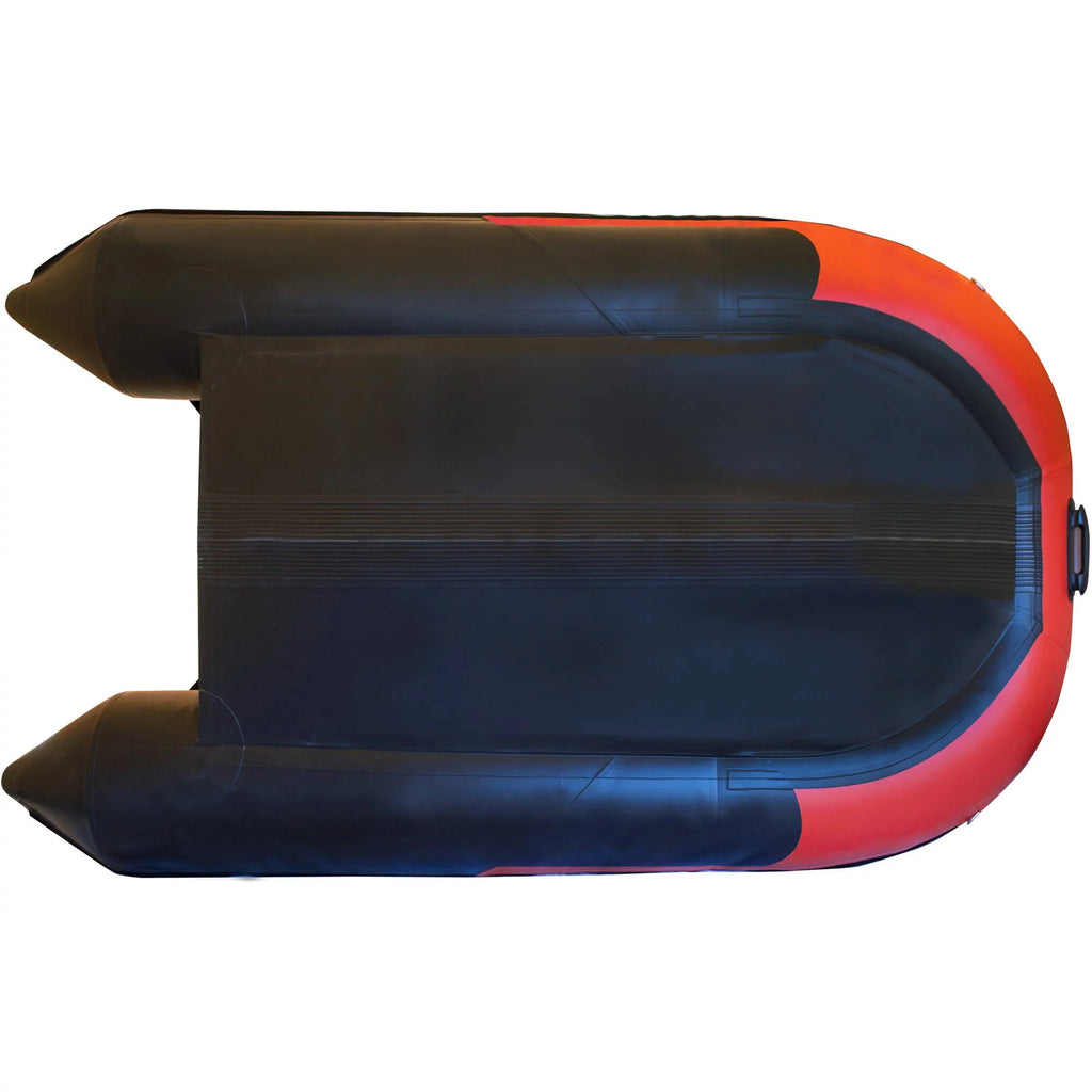 Person 8.4 - ALEKO Red feet Floor BT250RBK with Black Boat Aluminum Inflatable and 3