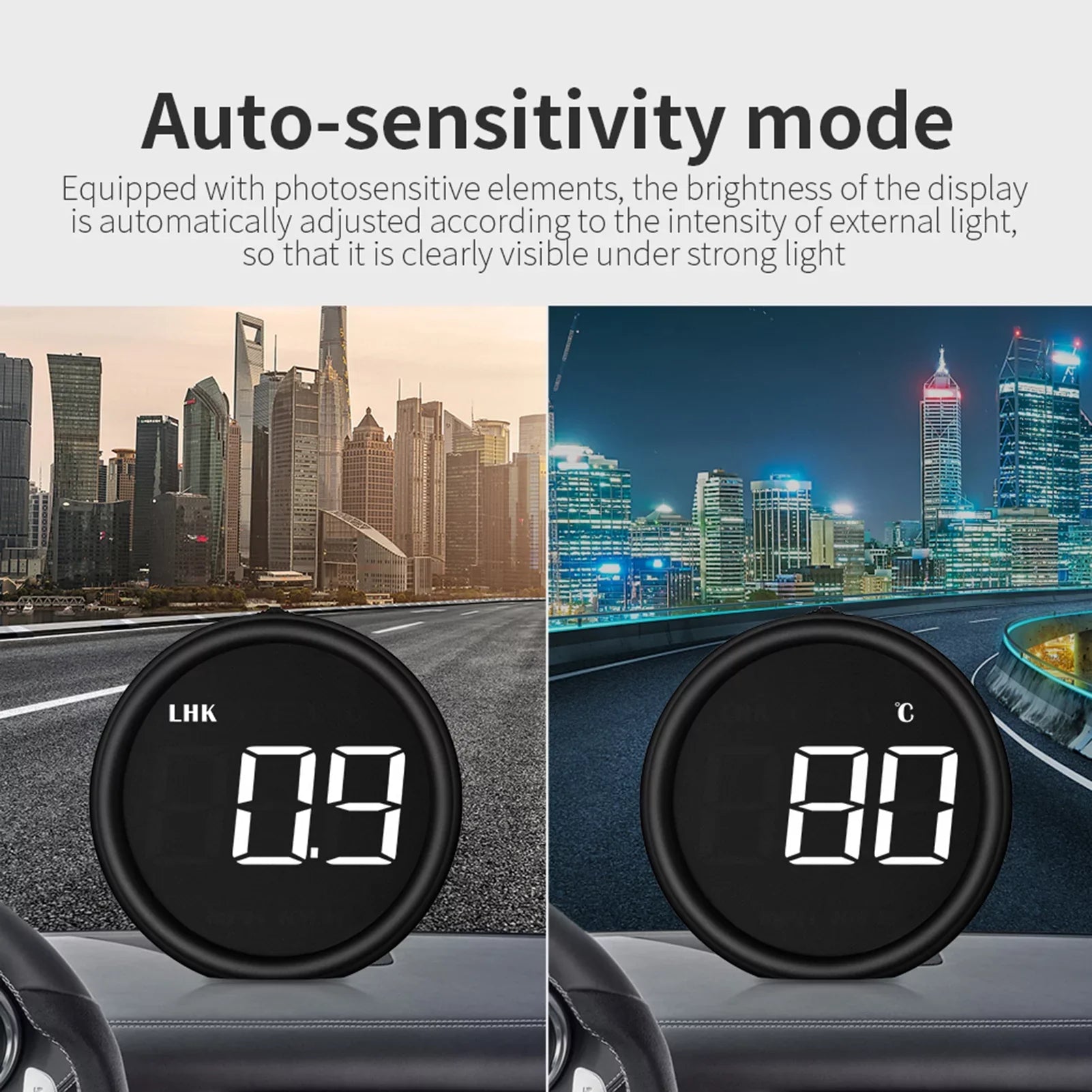 HUD Speedometer for Diagnostic Detector Car Display Safe Head-Up OBDII Driving Moobody