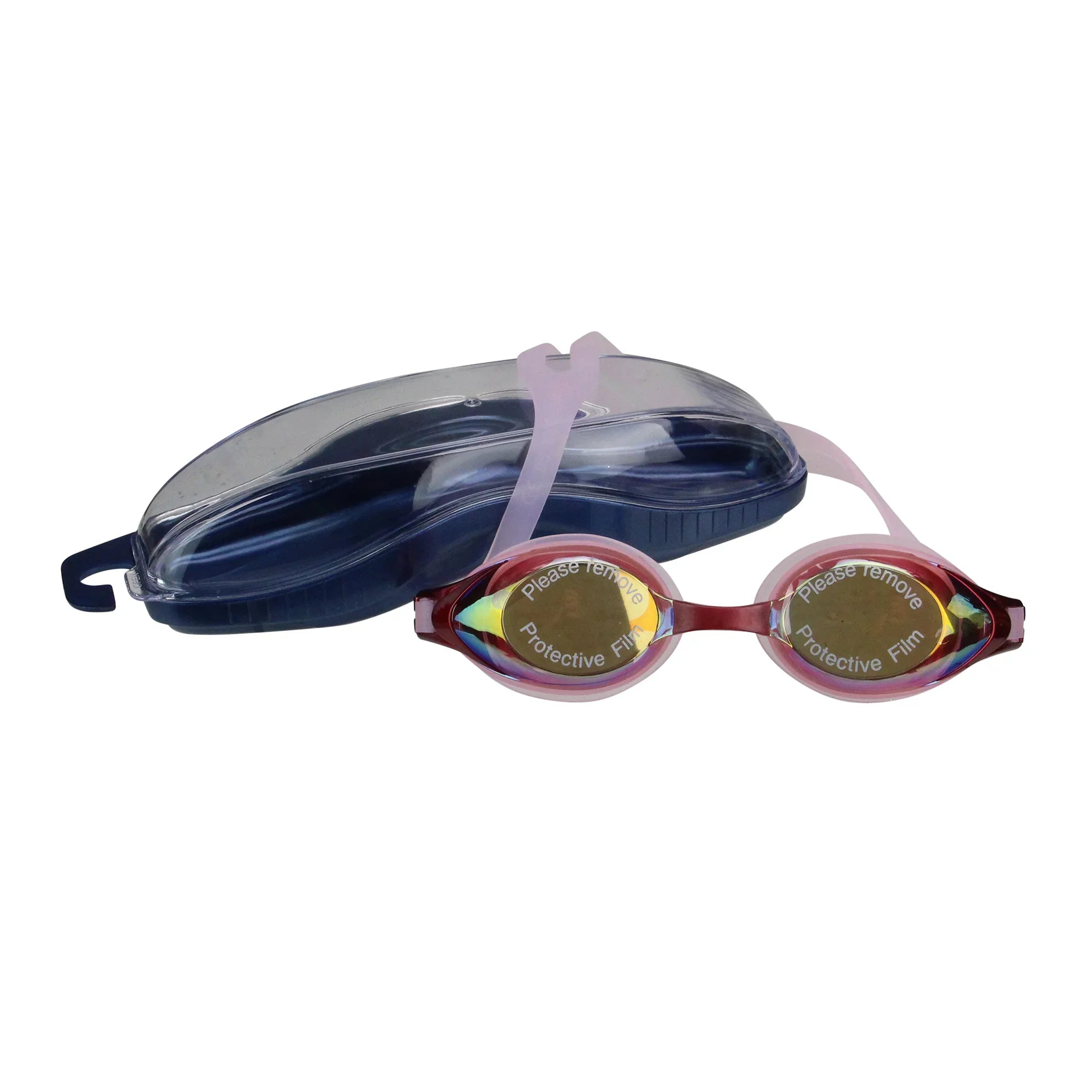 Competition 7" Mirrored Pool Pink Goggles Swimming Central