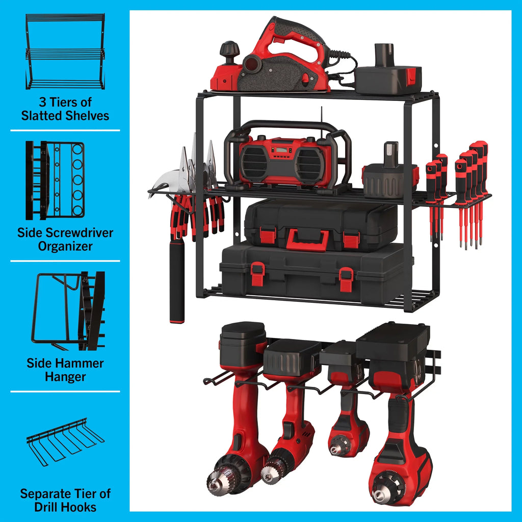 140lb Max Tool 4-Tier Stalwart - Garage Power Shelving Capacity Organizer -