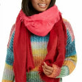 Pink Fuzzy Women's DKNY Woven dimension, Ombre Shawl Scarves Scarf One $58 Wrap NWT