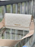 Zip Glitter Kors Set MK Wallet Around LG Crossbody Natural Gold Jet Michael Bag