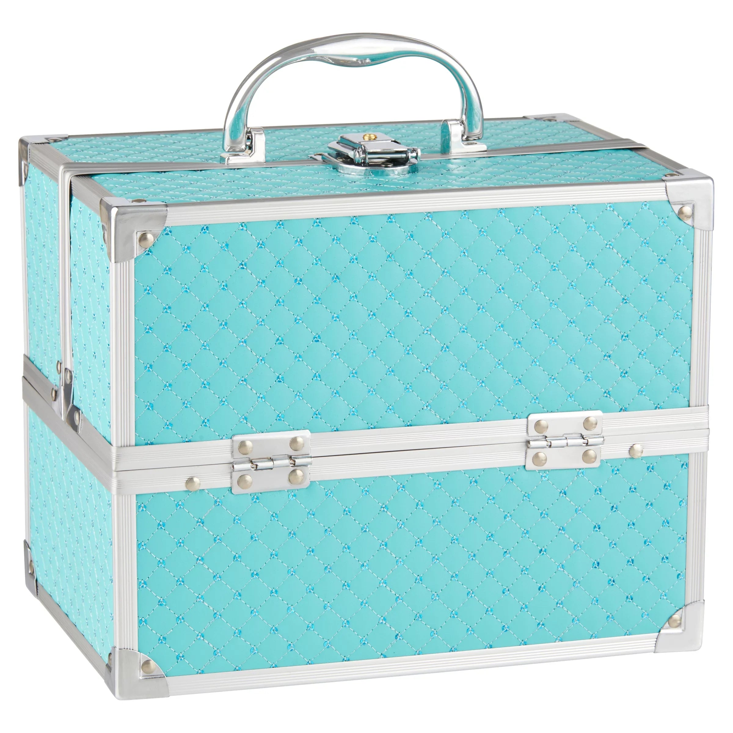 x trays, 6.7" Teal Organizer, Train 7.9" 4 Case Cosmetics x Color, Makeup 9.85"