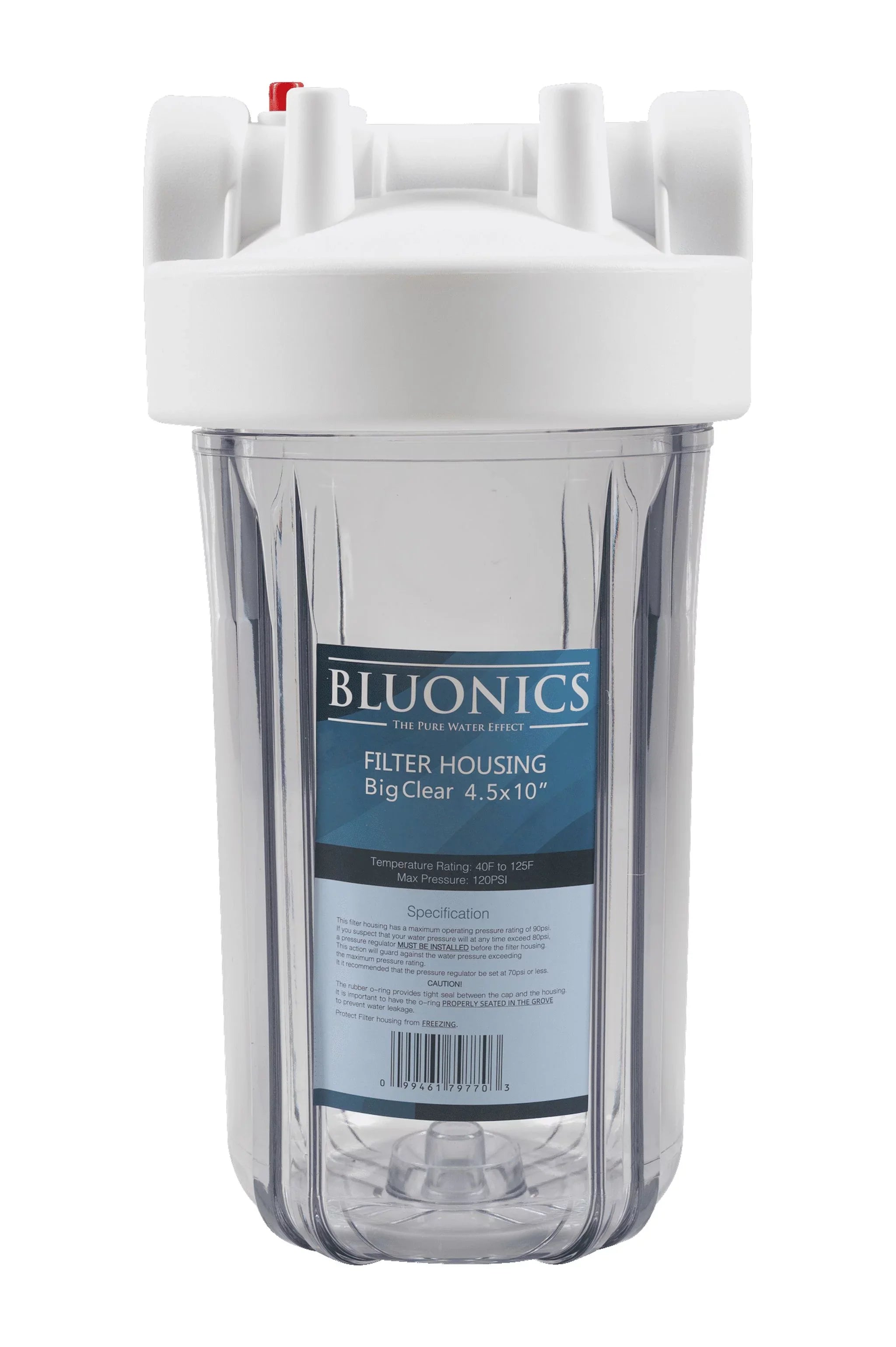 with 10" clear housing Filter 5 Micron transparent Big liquid Cartridge Sediment Blue Whole House Pleated blue