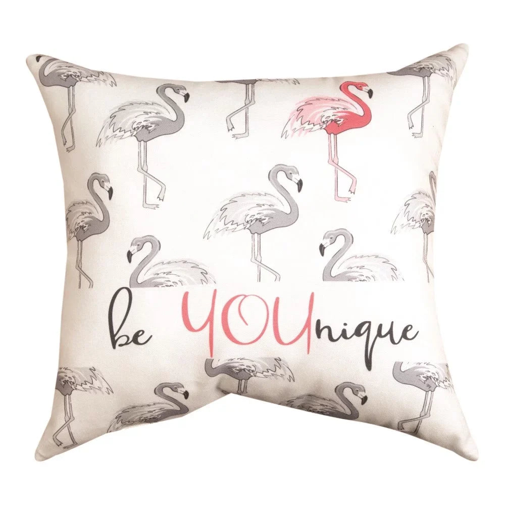 Pillow Flamingo Be Climaweave 18" Younique