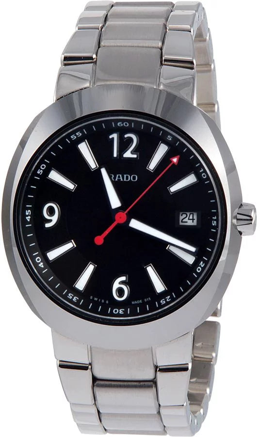 Black D-Star Rado Men's Dial R15945153 Watch Stainless Steel