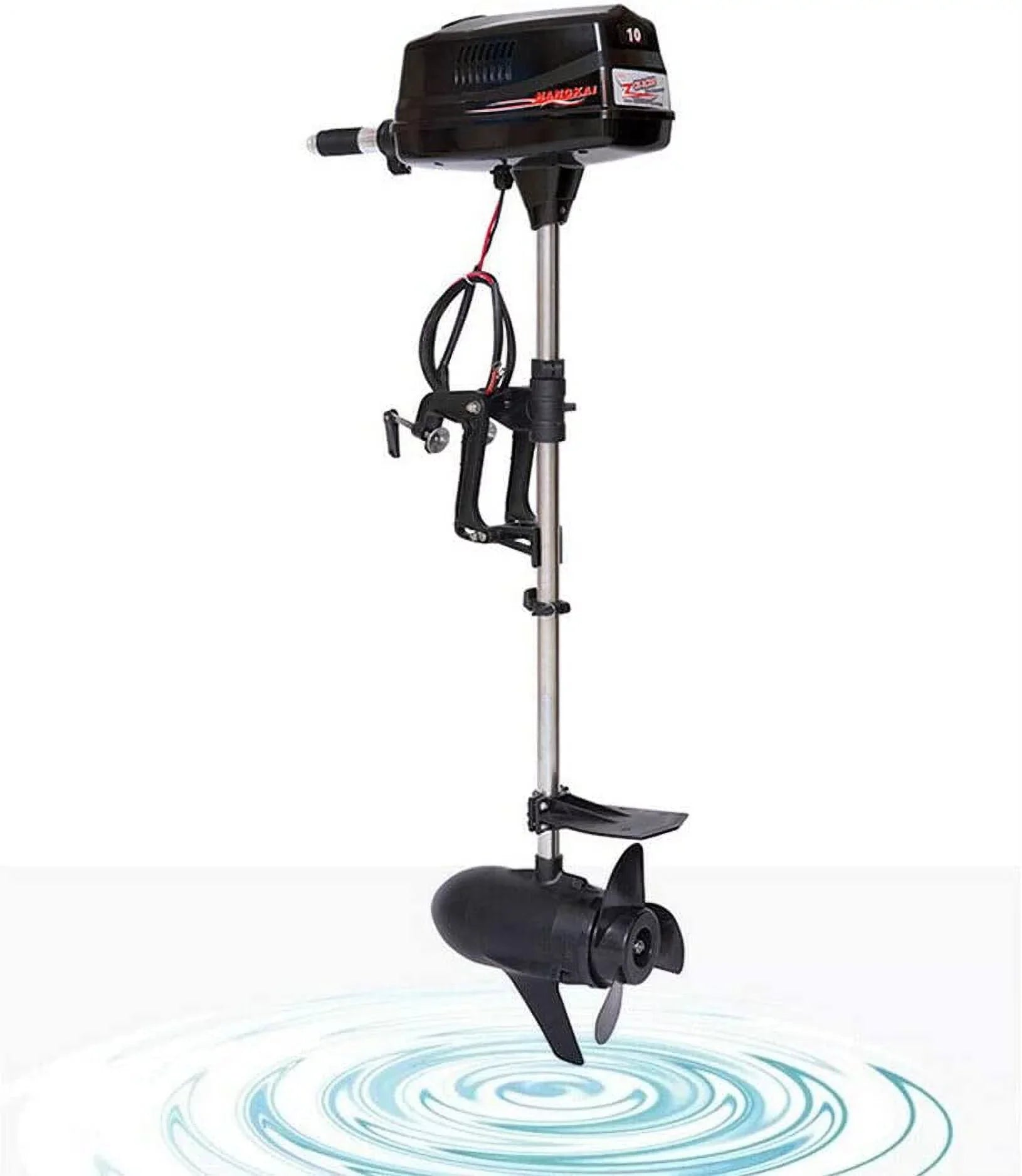 Heavy Fishing Boat 10HP Canoe Kayak Control Brushless Boat Trolling Engine Trolling Duty Engine Motor for Fishing Miumaeov 2200W Electric Outboard Motor Propeller Boat 60V Tiller Outboard